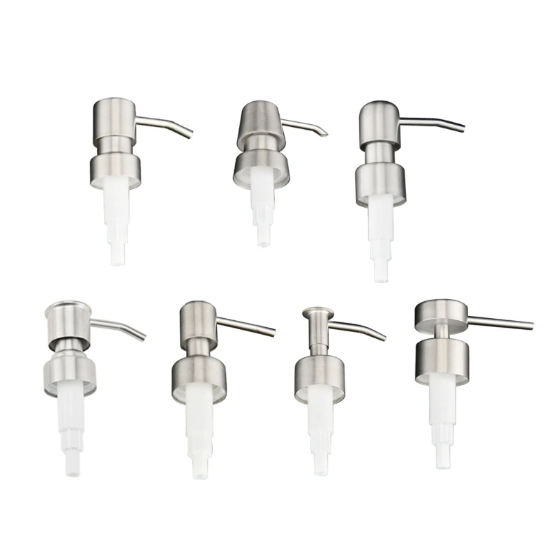 Silver Color Soap Replacement Head High-Quality Stainless Steel Press for Liquid Soap Bottles Easy to Install Dropship