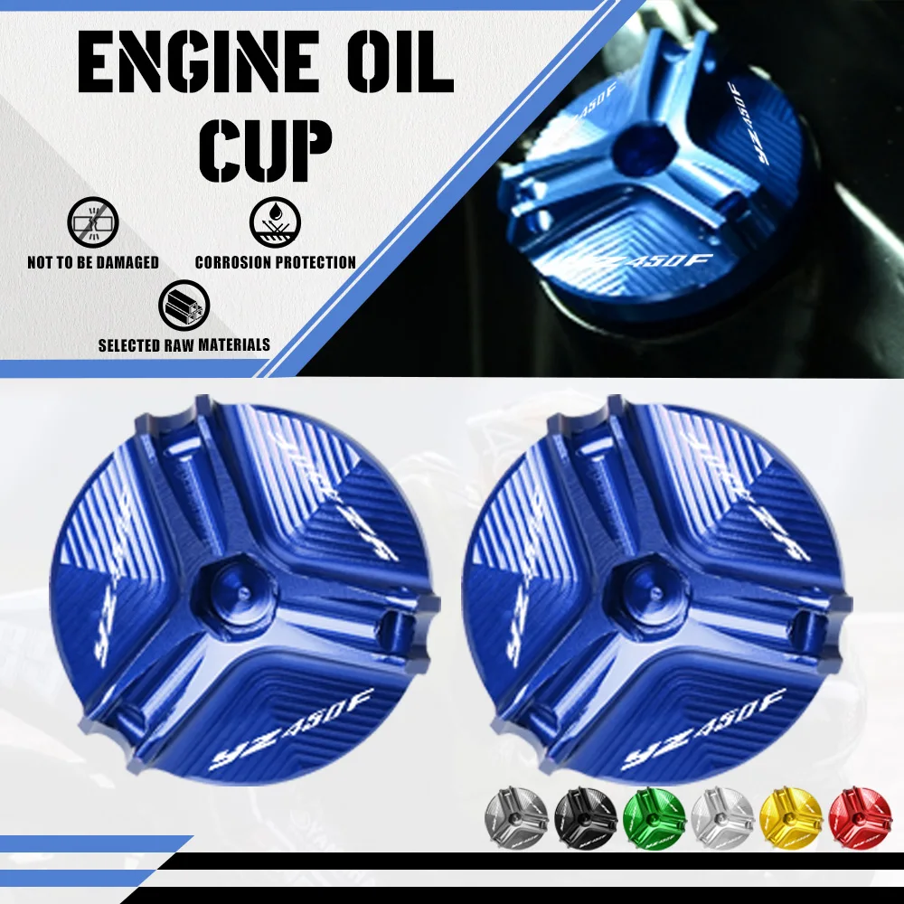 

FOR YAMAHA YZ450F YZ 450F YZ 450 F 2003-2007 2008-2023 Motocycle Accessories CNC Aluminum New M28 Oil Filler Cap Cover Screw