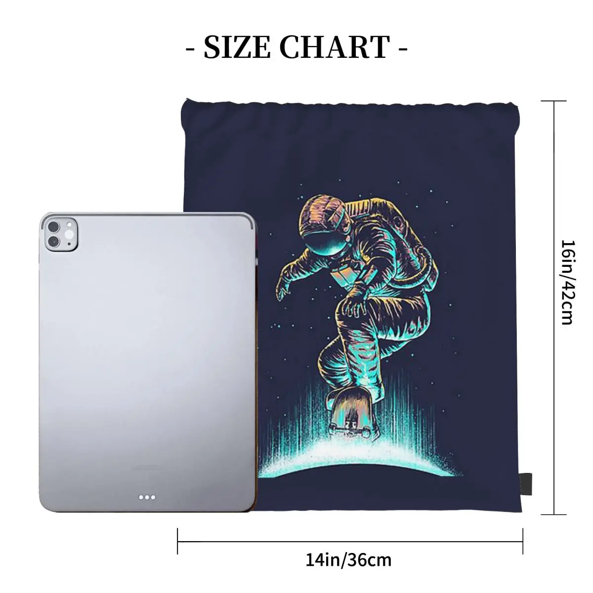 Space Grind Backpacks Fashion Portable Drawstring Bags Shoes Bag Book Bags For Travel Students