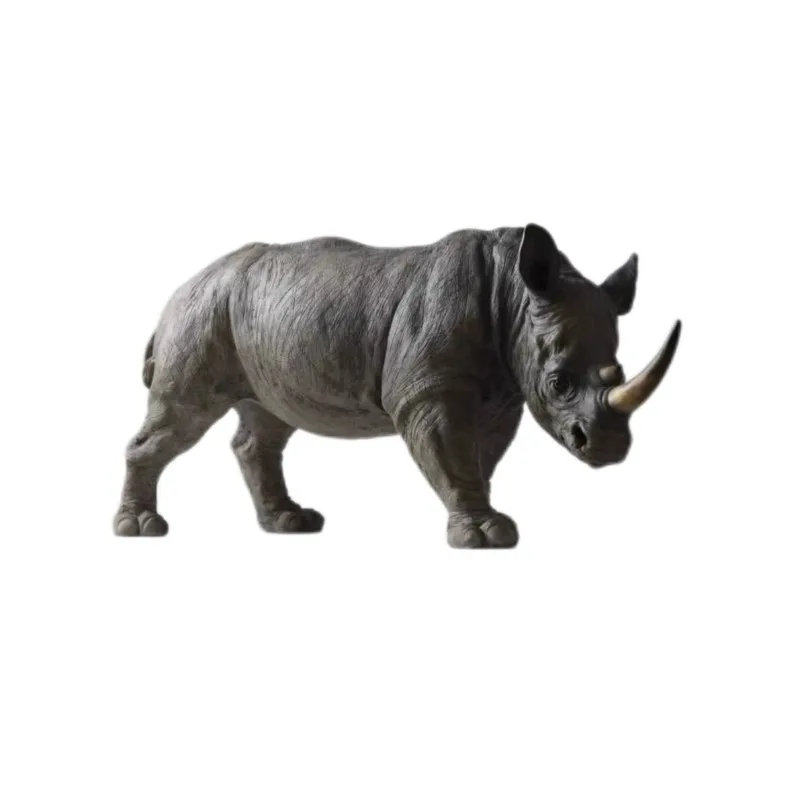 Light luxury simulated rhino ornament, homestay courtyard decorative animal sculpture ornament