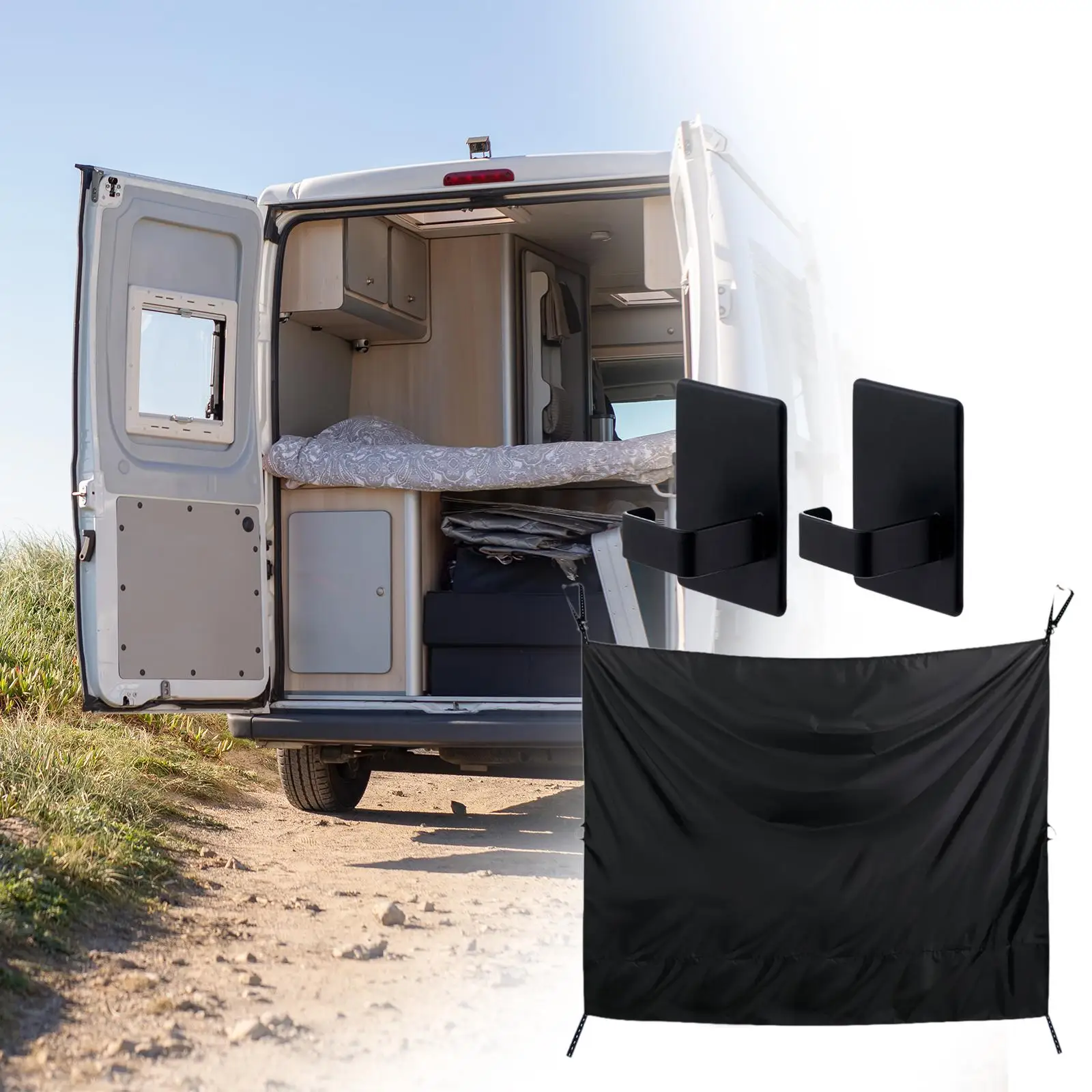 

Автомобильная занавеска для конфиденциальности, затемняющие аксессуары, защита от солнца, автомобильная разделительная занавеска для поездок на открытом воздухе, 70,87x90,55 дюймов