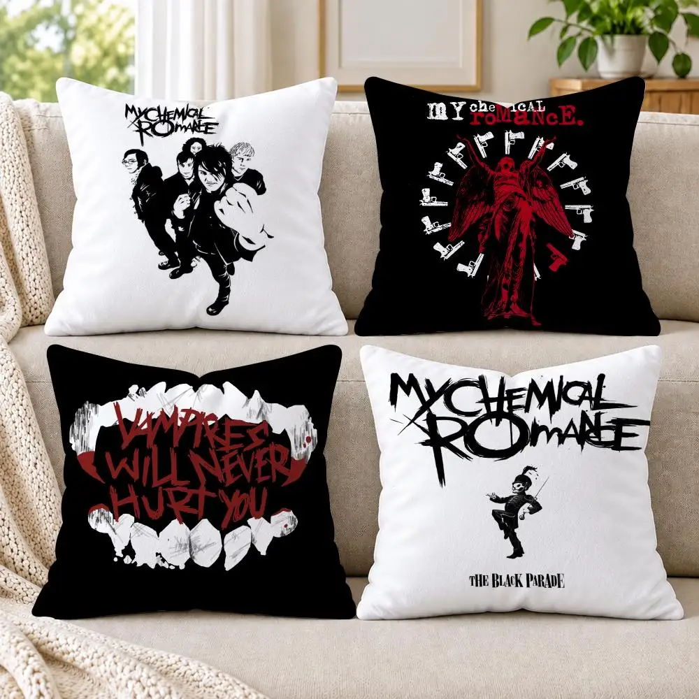 My C-Chemical R-Romance Cushion Cover Short Plush Double-Sided Printing Sofa Bedroom Pillow Case Aesthetic Home Decor
