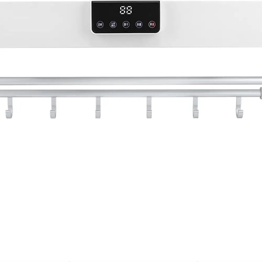 

Heated Towel Rack, Smart Electric Towel Warmer, Bathroom Heated Drying Rack with Top Shelf, Wall-Mounted Towel Rail, Thermostati