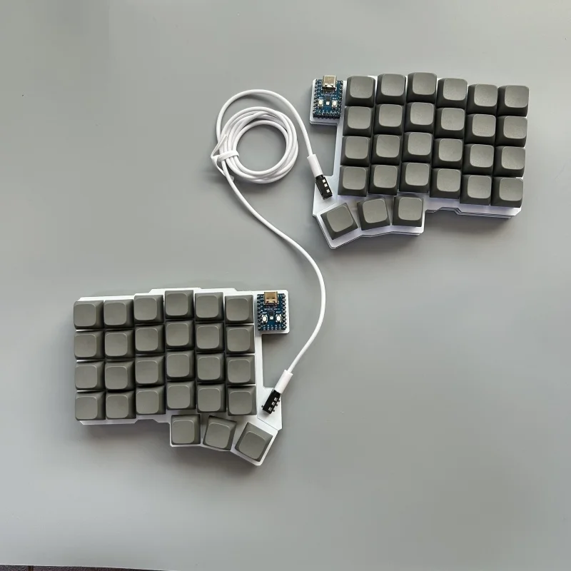 Silakka54 スプリットキーボードキット有線バイアル/QMK ホットスワップ人間工学に基づいたゲーミングキーボードアクセサリー左右利きキーボードギフト