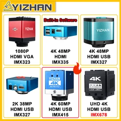 YIZHAN 4K 2K 1080P Microscope Camera HDMI/VGA/USB HD Video Industrial Welding Tools 30FPS 60FPS C-Mount Microscope Accessories
