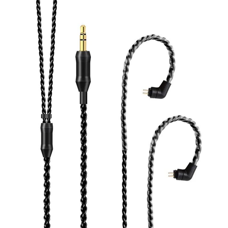 كابل ترقية مطلي بالفضة 0.78 مللي متر 2 دبوس لـ Weston W4r TFZ 1964 Um3x Es3 Es5 ue كابل بديل لسماعة الأذن لهاتف IPhone