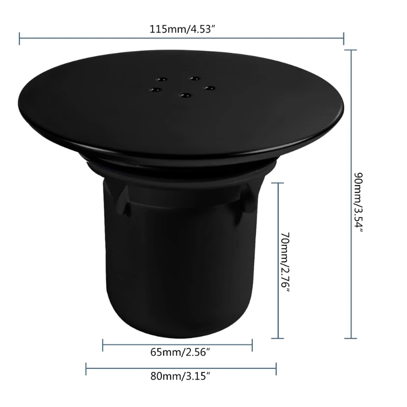 Bathroom Floor Drain Cover Deodorant Shower Trap Cover Universal Shower Plughole Cover Removable Waste Trap Cover