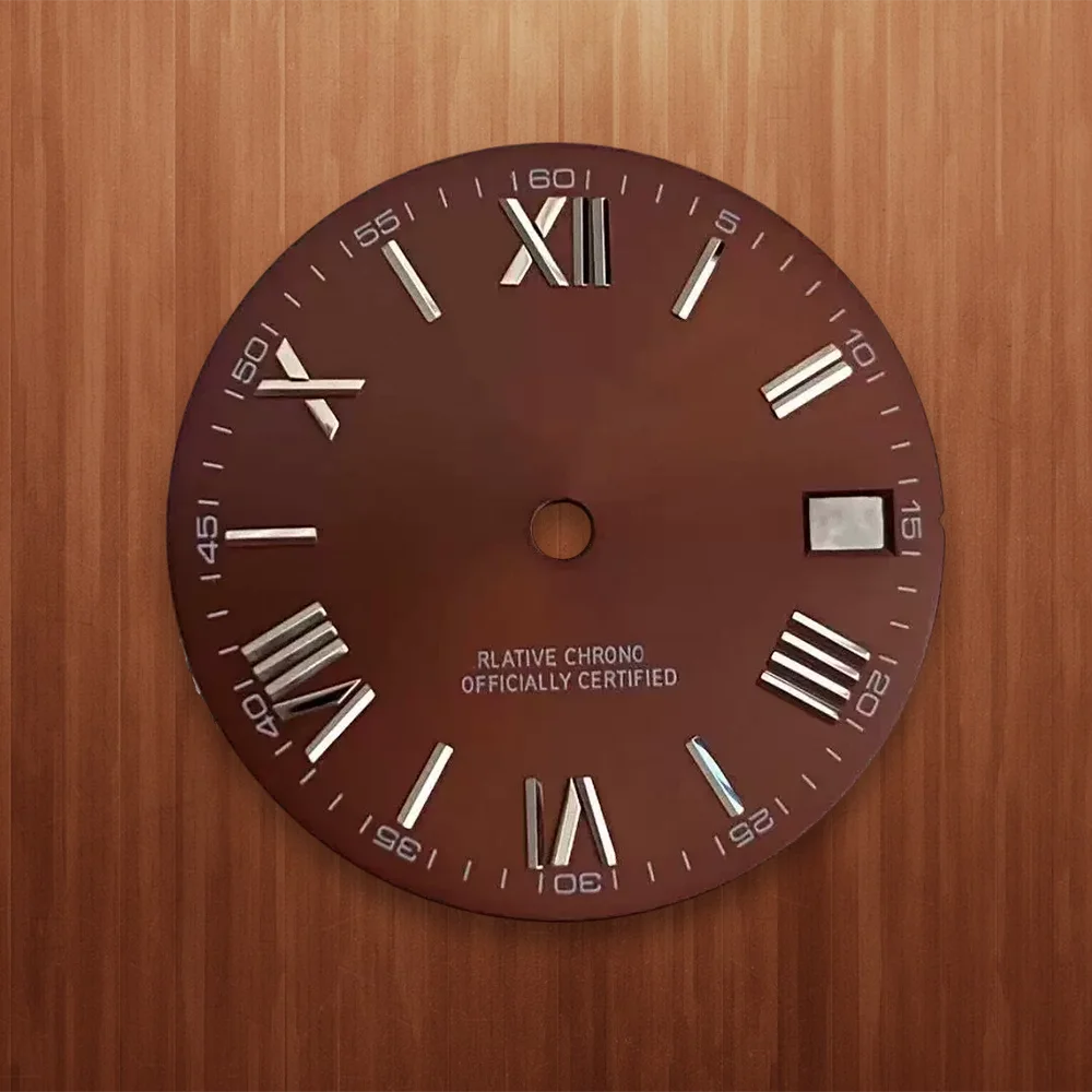 28.5mm S Dial Roman numerals Dial  Fit NH35 Japanese Automatic Movement 28.5MM Sunray Dial NH35 Watch Modification Accessorie