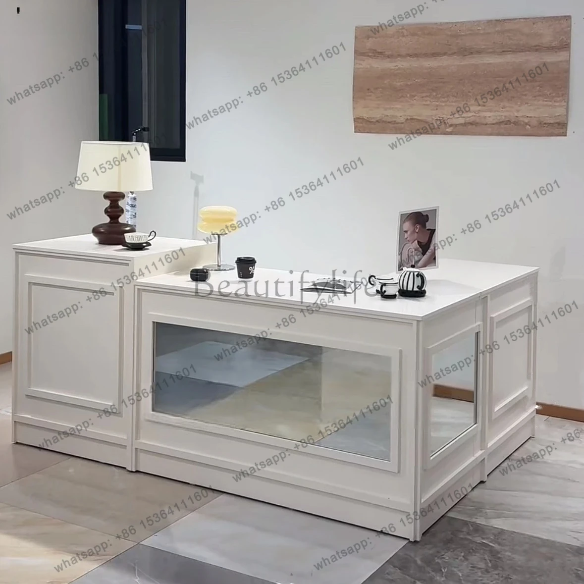 Buyer Store Clothing Cashier Counter Flower Shop Beauty Salon Front Desk Center Island Cabinet