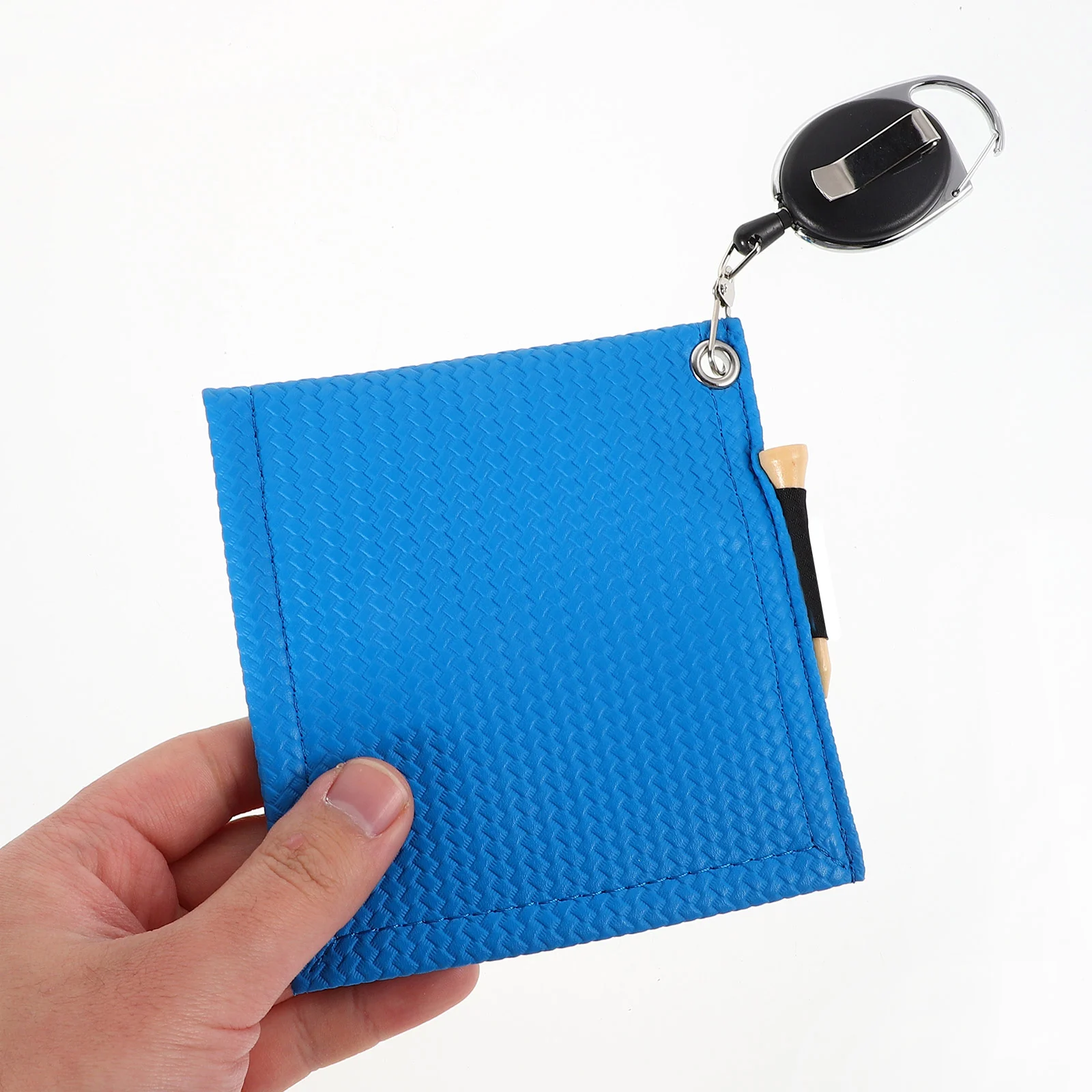 

1PC Wipes Cleaning Towel Small Blue Retractable Rope Durable Material Golf Golf Accessories Accessories Ball Cleaner