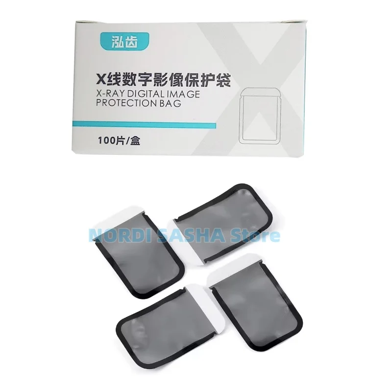 300Pcs/Box Dental X-Ray Barrier Envelopes Phosphor Image Plate Covers for 0# 1# 2#  X Ray Film Image Plate Disposable Materials
