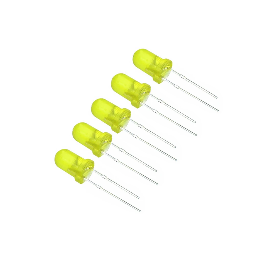 100Pcs/lot 5 Colors F5 5MM Round LED Assortment Kit Ultra Bright Diffused Green/Yellow/Blue/White/Red Light Emitting Diode