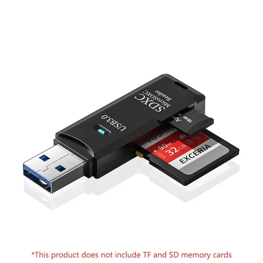 

USB 3.0 2.0 Card Reader 2 in 1 High-Speed Card Reader MicroSD Camera TF/SD Memory Card Reader For PC Laptops Accessories