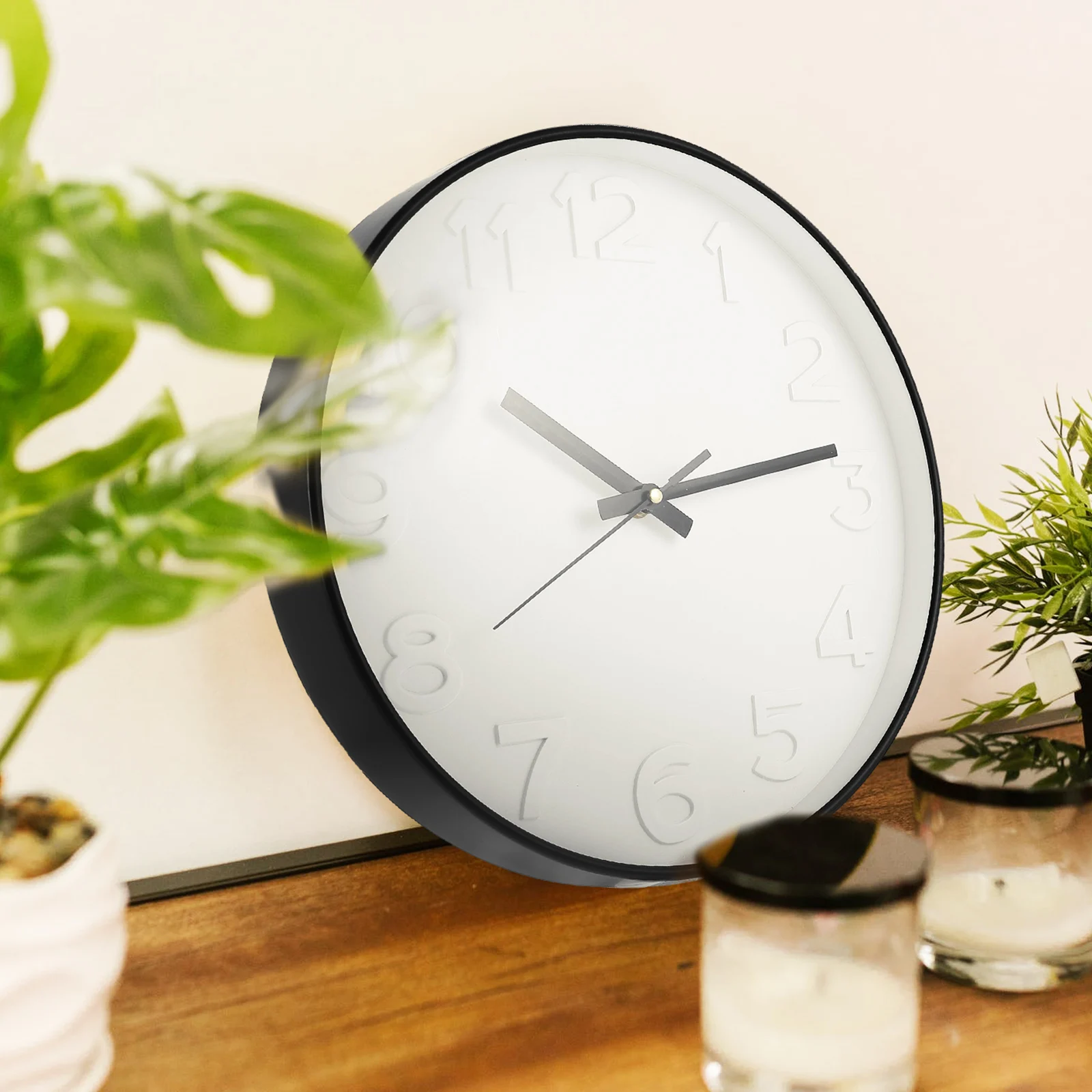 

Stylish Wall Clock Home Decor Digital Glass Housewarming Gift Modern Hanging Clocks Bedroom Living Room Chic Clock