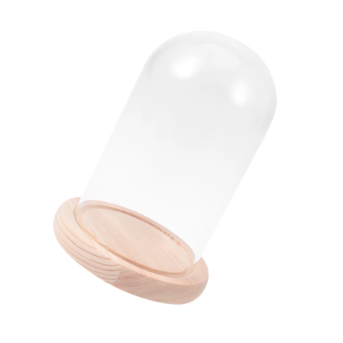 

10X16cm Glass Dome Cover Transparent Flower Storage Preserved Decor Craft Wedding LED Bamboo Proper Size Long Term Use