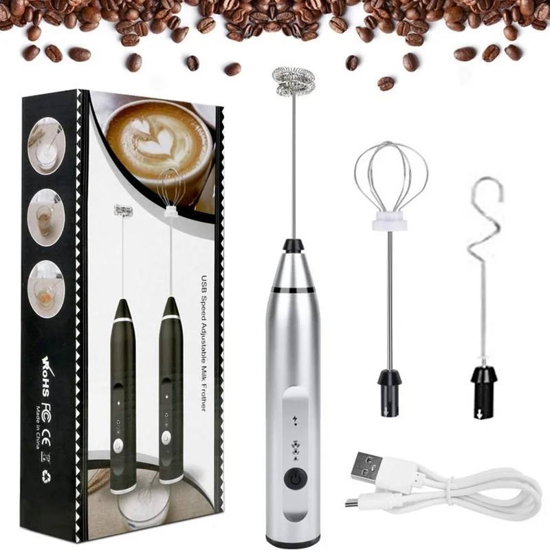 Misturador Elétrico Portátil com 3 Velocidade, Multipurpose Whisk, Misturador Elétrico de Ovos, Café Ferramenta de Mistura, Cozinha, Casa, 3