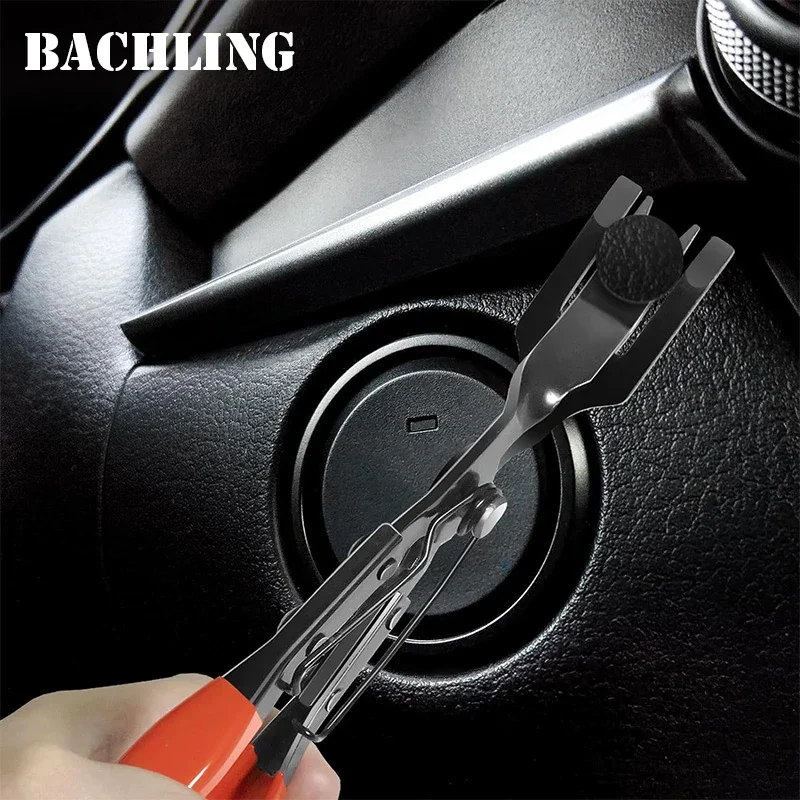 

Car Trim Interior Plastic Disassembly Tools Kit Car Clip Pliers Fastener Remover Pry Tool Set Trim Removal have Tool Storage Bag
