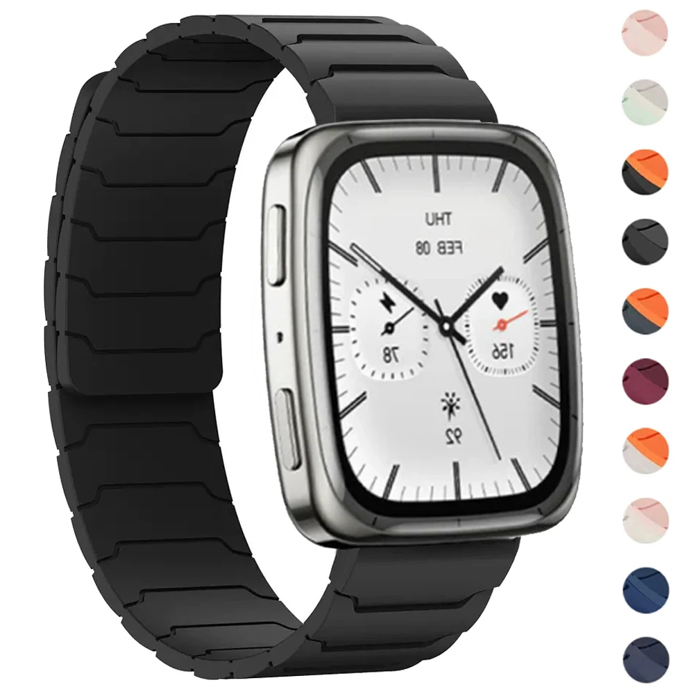 22 20mm Magnetic Watch Strap For Huami Amazfit Active 2 Square/BALANCE Band GTR 4 3 Pro/GTS 4 2 mini/Bip 3 Pro Silicone Bracelet