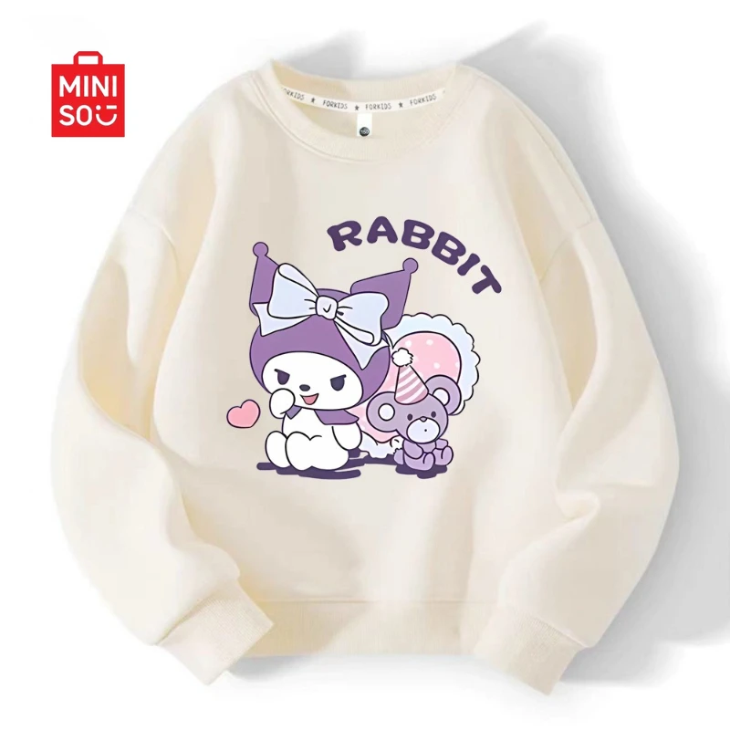 

2025 Kuromi Girls Hoodie, Pink Princess Base Layer for Toddlers & Kids Korean Fashion Trend