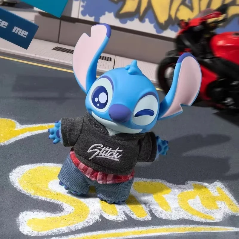 

Виниловая фигурка Disney Stitch Dress-Up Show, слепая коробка, коллекционный милый настольный декор, брелок, подарок для детей и фанатов