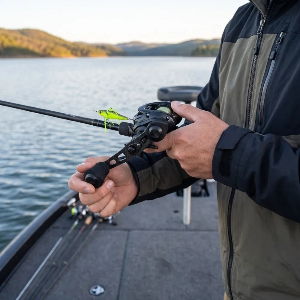 Carbon Fiber Fishing Reel Handle Left Right Handed EVA Knob Baitcasting Reel Handle . Lightweight Trolling Reel Handle
