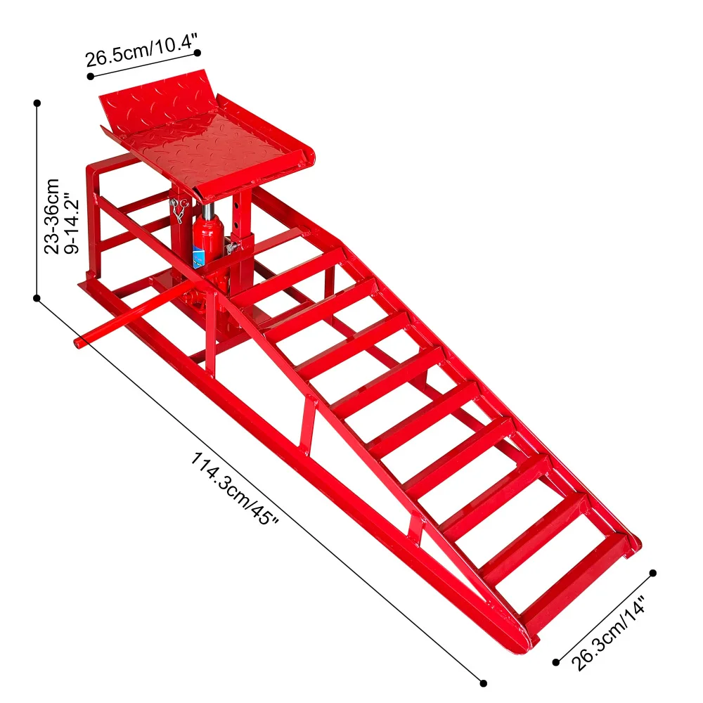 Hydraulic Car Ramps, 2 Pack Car Ramp High Lift, 11000LBS Automotive Truck Cars Service Ramps, Low Profile Oil Change Ramps