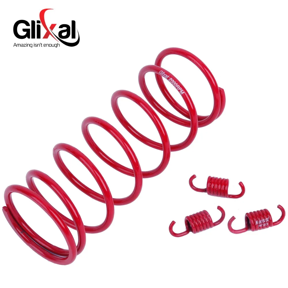 Glixal High Performance Racing ATV Scooter Torque Spring Sprężyny sprzęgła GY6 125cc 150cc 157QMJ 152QMI Silnik (2000 obr./min, czerwony)