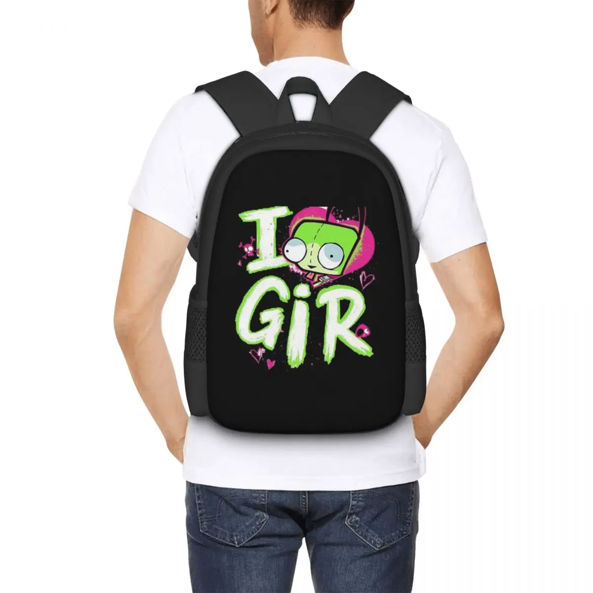 

Invader Zim Valentine's Day I Love GIR Student Backpack School Bag Hiking Travel Daypack for Men Women Bookbag Shoulder Bags