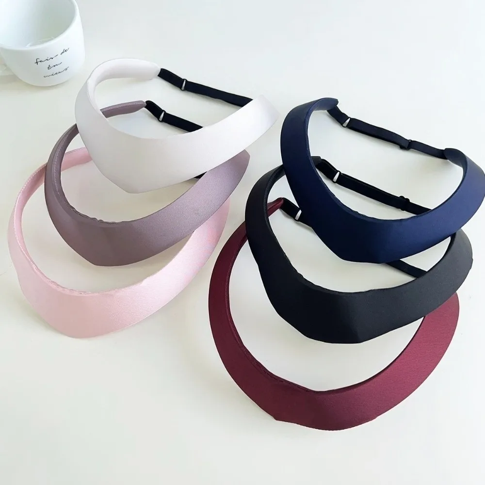 

Elastic Crown Textiles Headband Soft Padded Wide Retro Non Slip Hair Hoop Solid Korean Style Vintage Leisure Headband