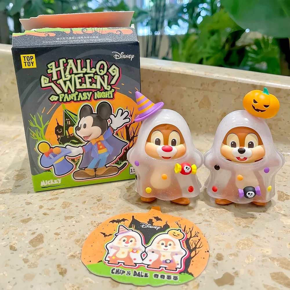 TOPTOY Halloween Fantasy Night Series Blind Box In Stock Anime Figure Mickey Chip 'N' Dale Ornament Collection Toys Gifts