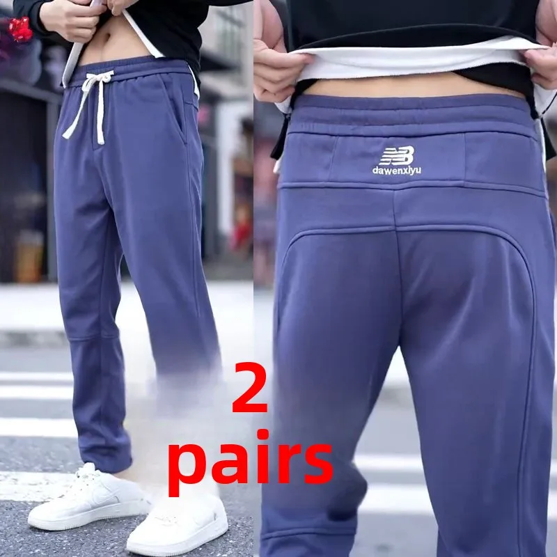Men's Casual Sport Pants Loose Fit Thiened Summer Autumn  Color Dstring Sweatpants Faionable All-Match Leisure Tr...