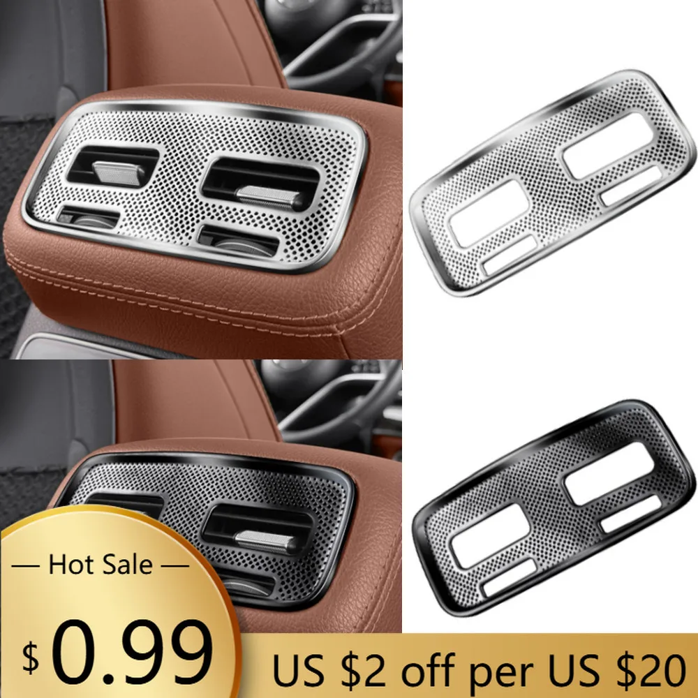 

Steering Covers Stainless Steel Car Rear Air Conditioning Outlet Vent Protective Cover Trim For Mercedes Benz GLE GLS Class GL
