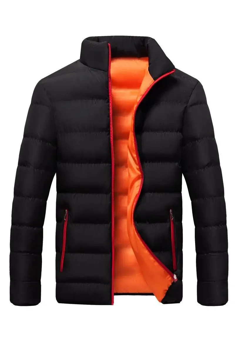 Men's thick cotton sportswear stand collar open collar outdoor casual jacket warm clothing autumn and winter jacket