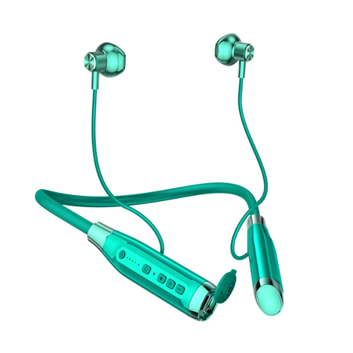 A12 Neck-Mounted Bluetooth 5.0 Headset Long Standby Wireless Pluggable Graphics Headset Semi-In-Ear TWS BlackABGI