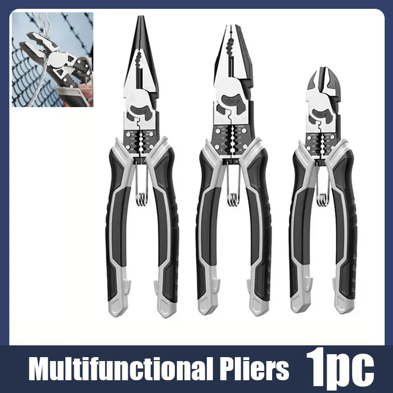 

1pc Wire Strippers Crimping Pliers Multifunctional Wire Cutters Professional Electrician's Hand Tools For Electrical Repair