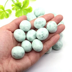Blue Larimar Tumbled Stone Irregular Polishing Natural Rock Mineral Bead For Chakra Healing Home Decoration Accessories Gift
