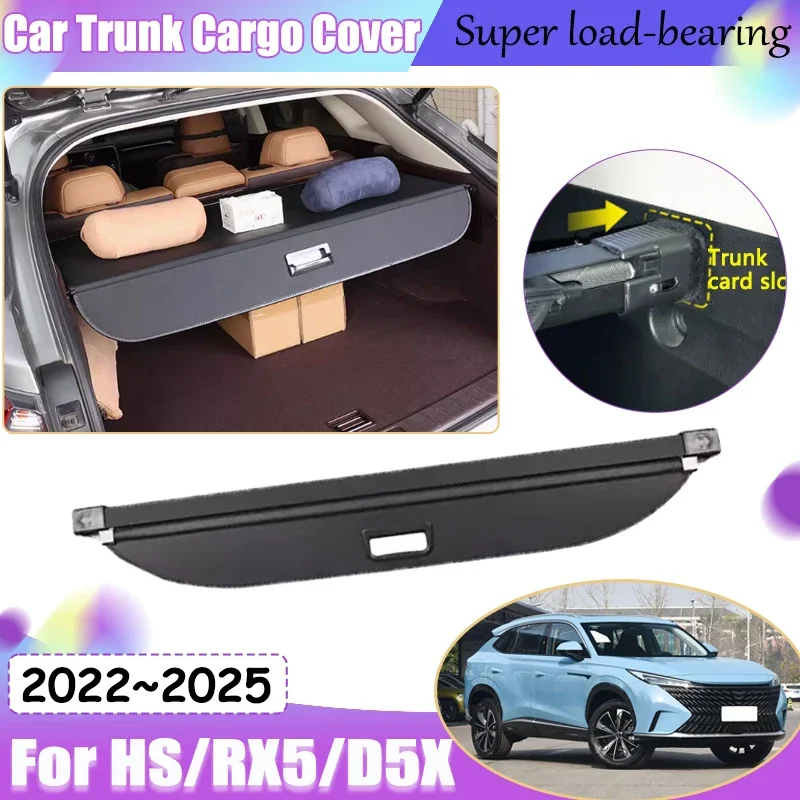 Car trunk Curtain For MG HS Accessories Roewe RX5 D5X eRX5 2022 2023 2024 2025 Retractable Elastic Mesh Luggages Car Accessories