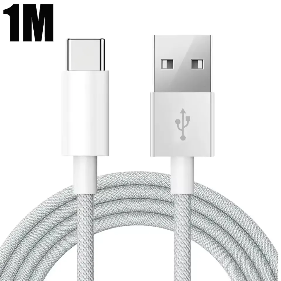 USB-C-Handykabel, schnelles Laden, USB-A auf Typ-C, Nylon-Geflechtkabel für Carplay, iPhone 15/16 Pro/15 Pro Max/15 Plus