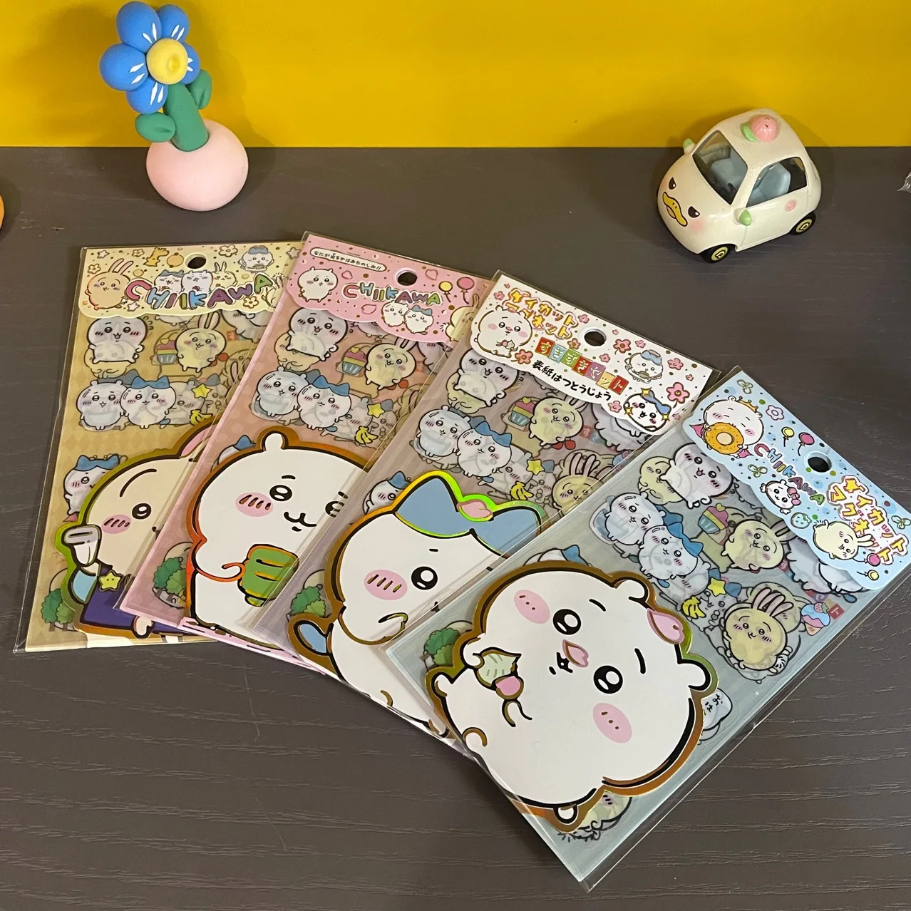 Chiikawa Xiaohachi Usaki Jiyi Cute Cartoon Cute Sticker Pack 4 Pieces of Children's Handbook Stickers for Girls