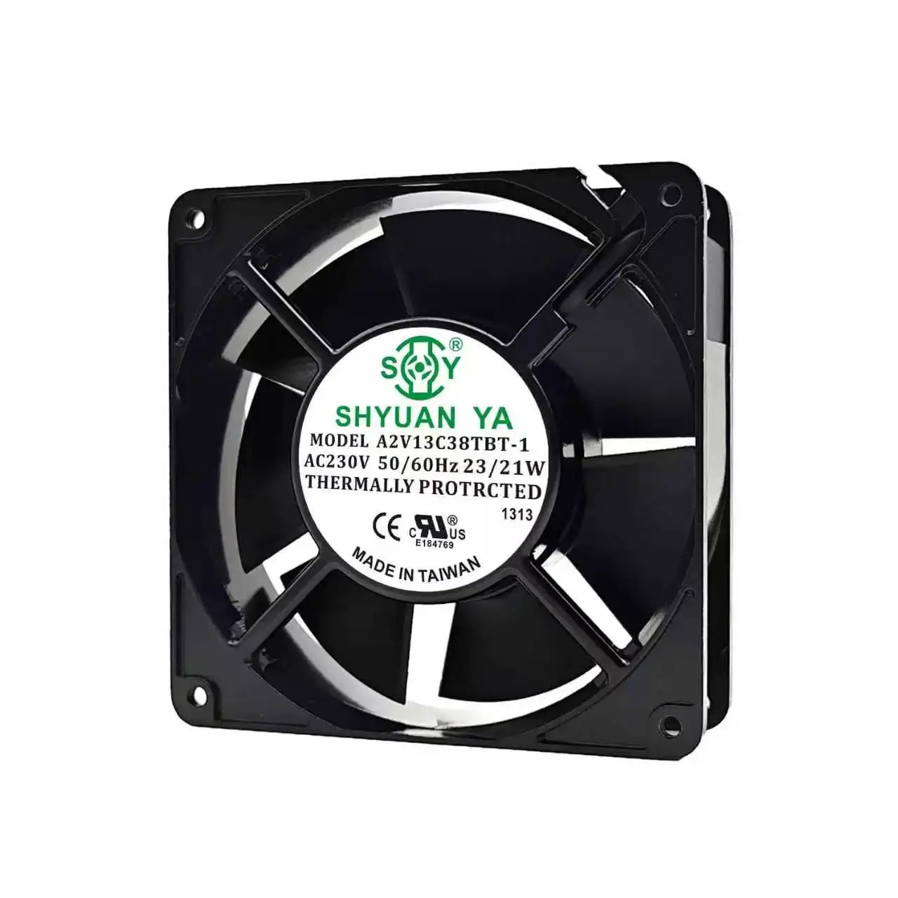 For SHYUAN YA A2V13C38TBT-1 AC 230V 23/21W Industrial Cabinet Ventilation Axial Cooling Fan Made in Taiwan CE cURus