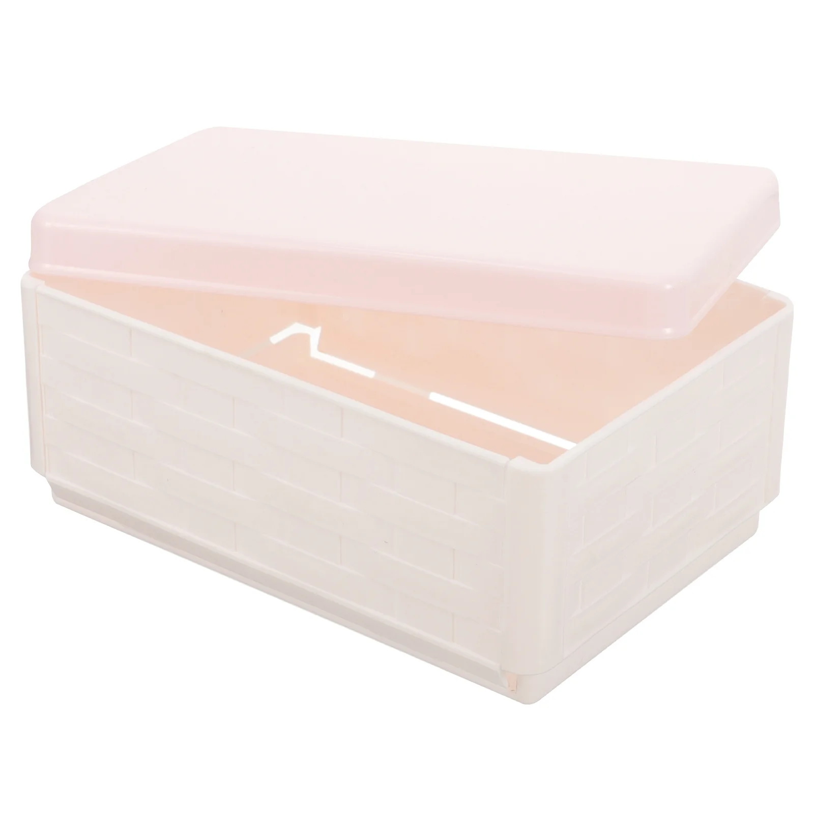 Kotak Penyimpanan Serbaguna Plastik untuk Kantor, Belajar, Dapur, Wadah Penyimpanan Plastik Kecil dengan Tutup