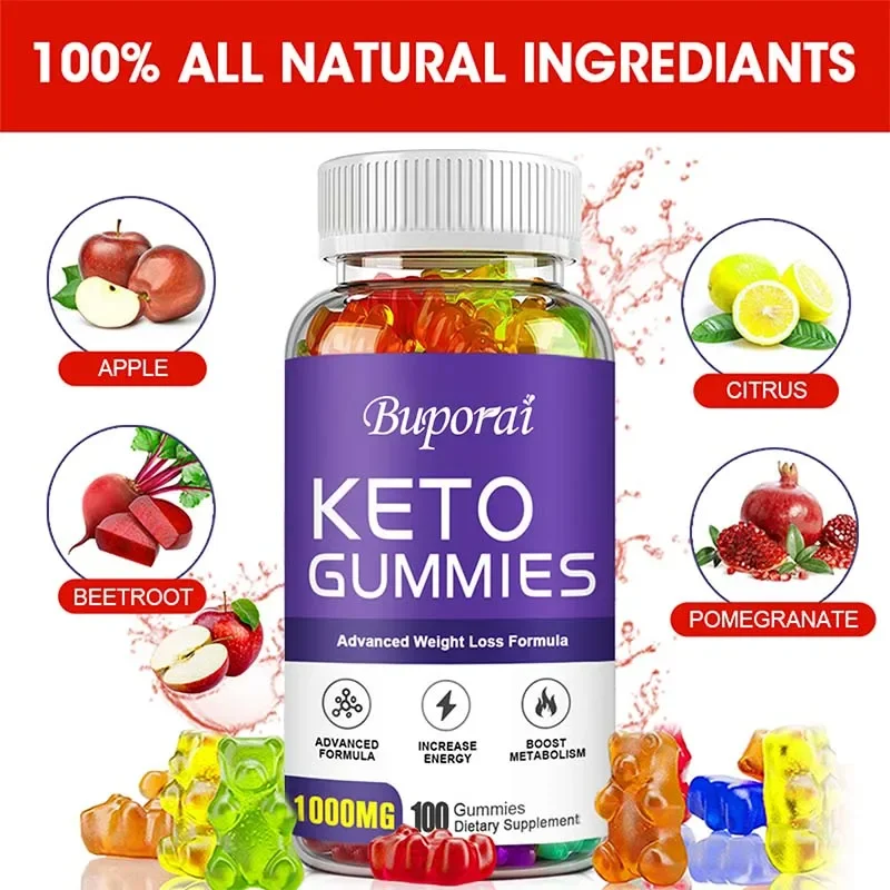 Keto Gummies 1000MG - Burn Fat, Promote Metabolism, and Increase Vitality, Relieves Bloating, Helps Detoxification and Cleansing