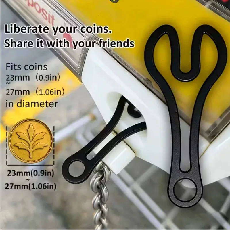 Reusable Compact Trolley Release Token Keychain Durable Plastic Shopping Cart Unlock Tool Household Daily Practical Gadget view 4