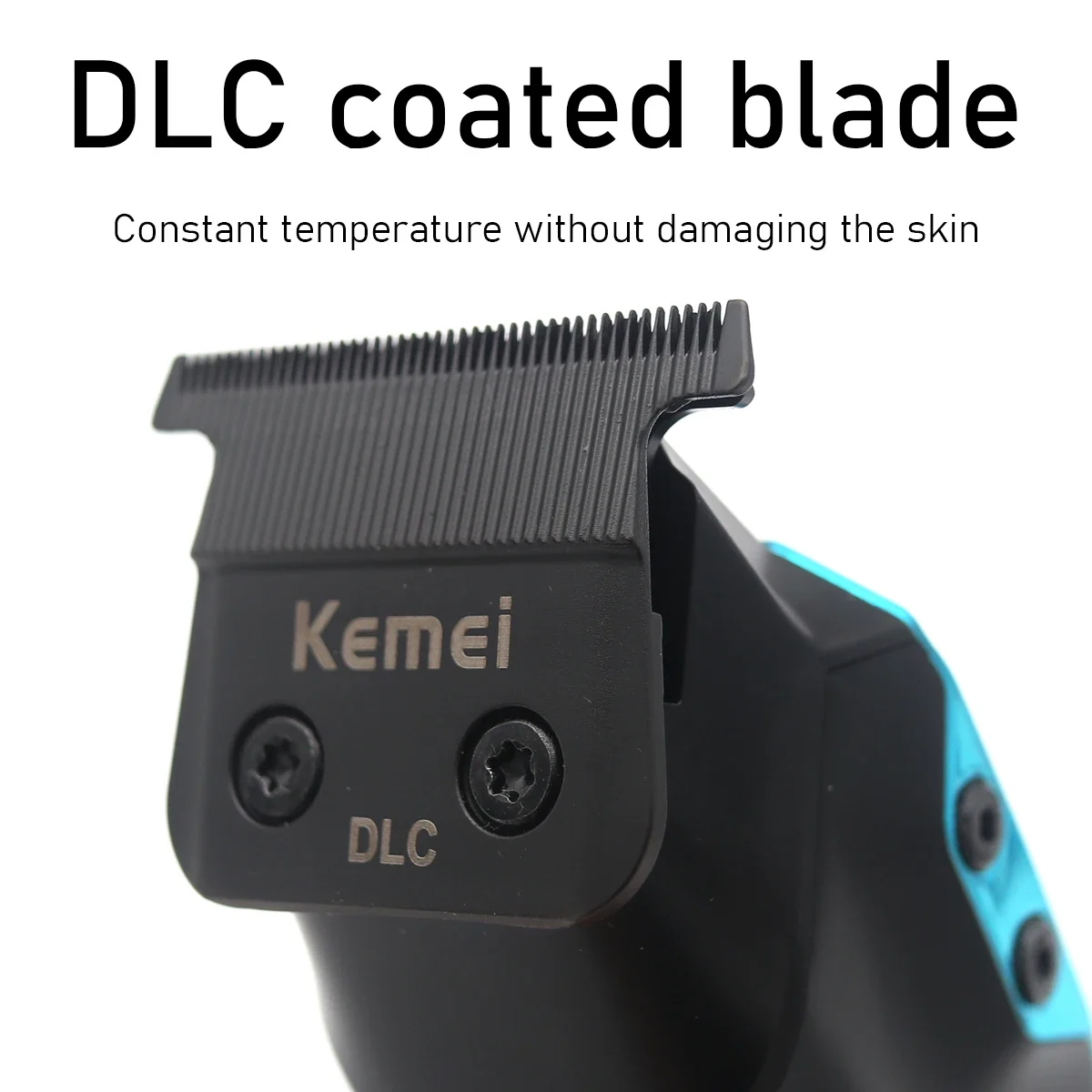 Kemei KM-2795 Hair Trimmer for Men 8000RPM DLC T-Blade Zero Gapped USB LED Display Professional Finishing Machine Hair Clipper