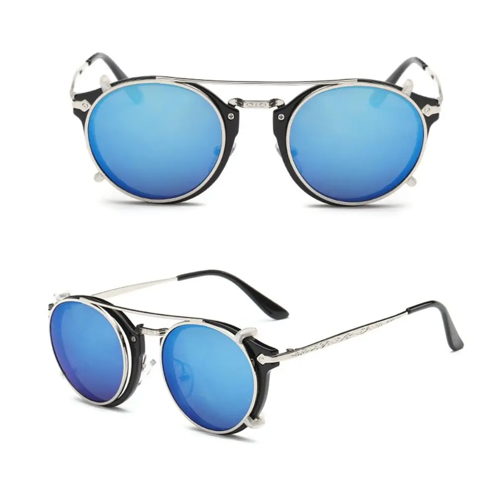 

Double Layer Steampunk Flip-Up Sunglasses Flip Cover Two Usage Computer Eyeglasses Black Shades Glasses Outdoor Sunglasses