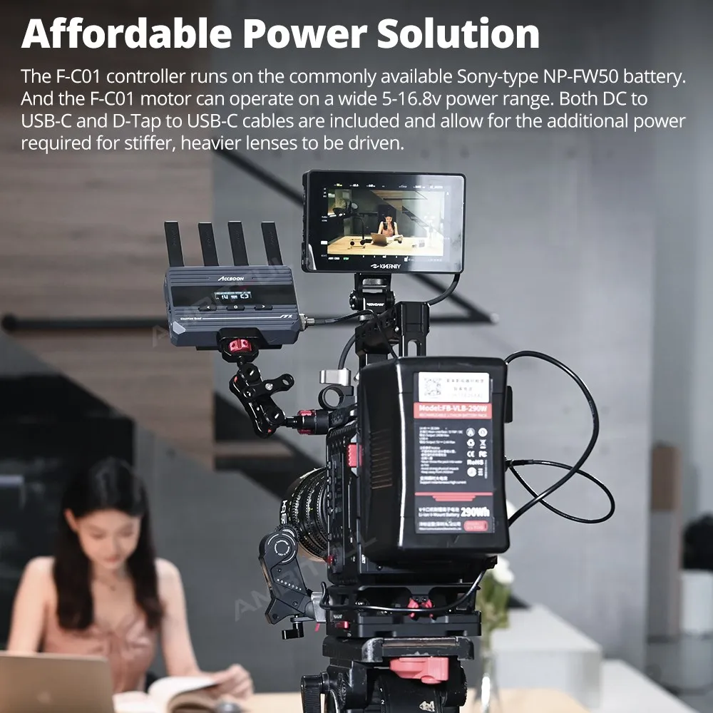 Accsoon F-C01 Mini Wireless Follow Focus Control System Universal Portable Mini Zoomer Chasing Focus Focuser For DSLR Camera