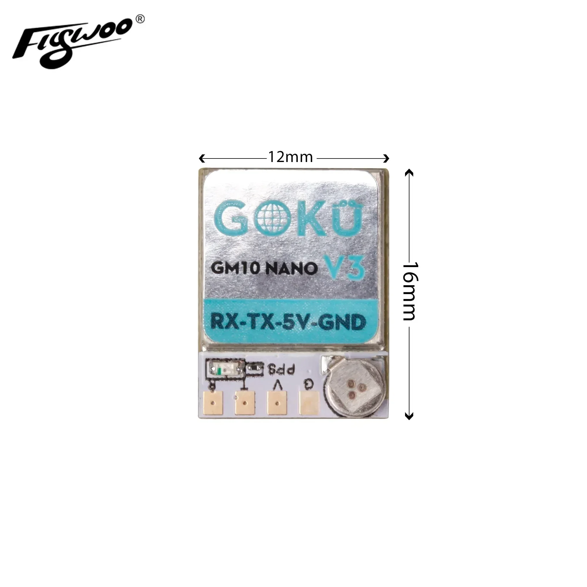 FLYWOO GOKU GM10 Nano V3 GPS Module Built-in Compass Ultra Tiny Lightweight for FPV Drone RC Fixed Wing Airplane