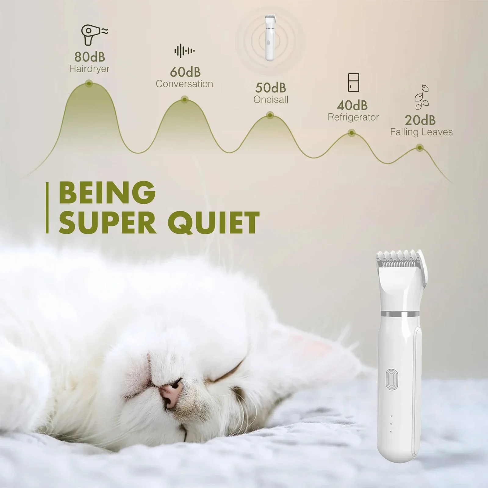 4 in 1 Electric Pets Grooming Nail Clipper  Low Noise Cat Machine Cut Hair Professional Pet Grooming Scissors Set 2025