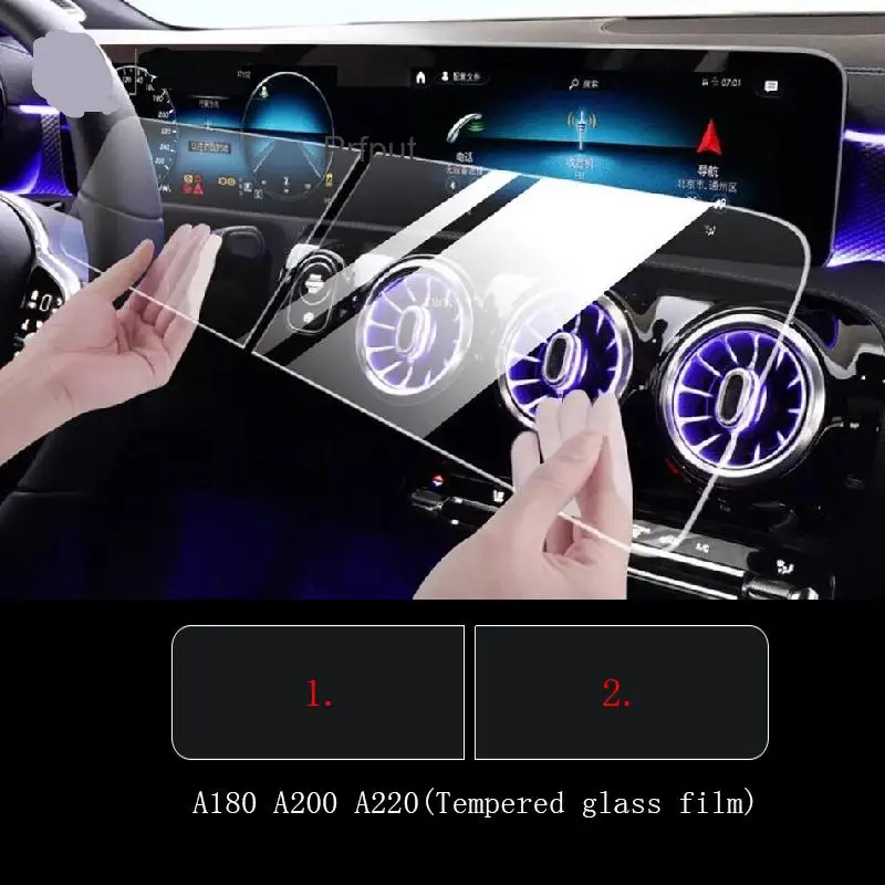 For Mercedes Benz A-Class W177 A180 A200 2019 2020 Car GPS navigation film LCD screen Tempered glass protective film Anti-scratc
