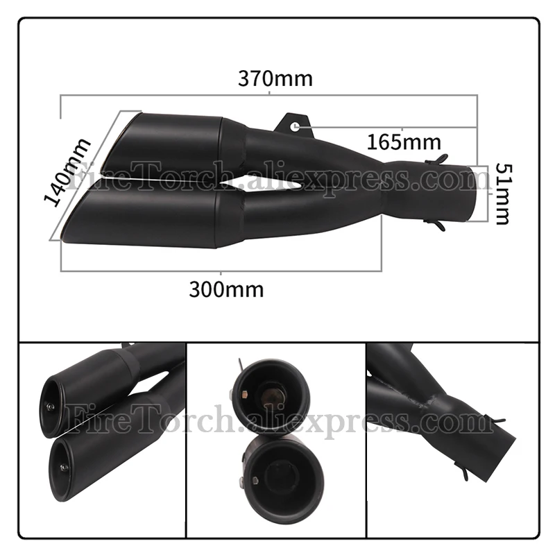 Slip On For HONDA Rebel 500 300 CM500 CM300 CMX500 CMX300 2017 - 2023 Motorcycle Exhaust Pipe 51MM Muffler DB Killer Escape Moto